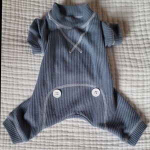 Brand New Blue Thermal Dog Onesie